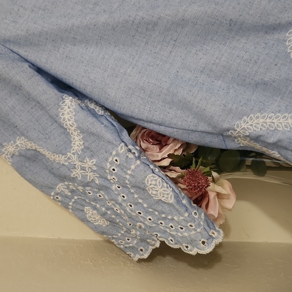 Eyelet Kimono Small/Medium Casual Embroidered Lagenlook beachy Coastal Modest - Picture 7 of 10